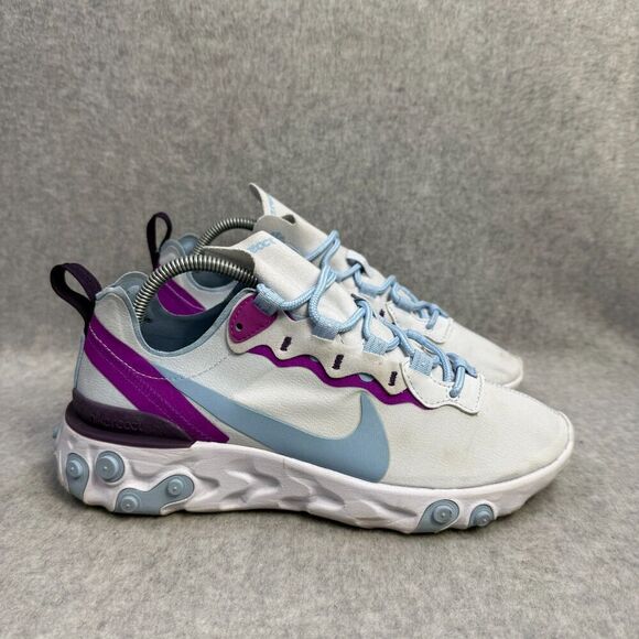Nike Shoes Womens Size 7 React Element 55 Blue Purple Running Sneaker BQ2728-008 - Picture 4 of 9